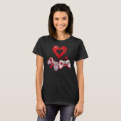 Video Gamer Valentinstag T - Shirt mit Controller (Vorne ganz)