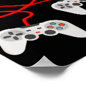 Video Gamer Valentinstag T - Shirt mit Controller Poster (Ecke)