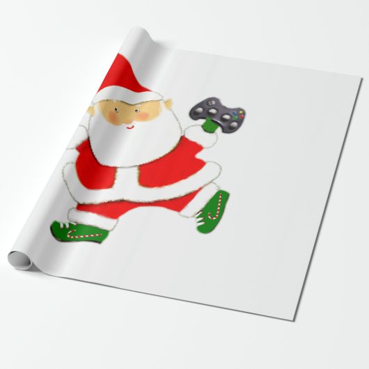 Video Gamer Weihnachtspapier Geschenkpapier (Ungerollt)