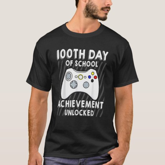 Video Gamers 100th Day Of School Boys Kids T-Shirt (Vorderseite)