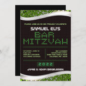 VIDEO GAMES Bar Bat Mitzvah Einladung (Vorne/Hinten)