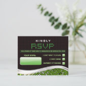 VIDEO GAMES Bar Bat Mitzvah Einladung Antwort Kart (Stehend Vorderseite)