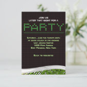 VIDEO GAMES Bar Bat Mitzvah Einladung Party Karte (Stehend Vorderseite)