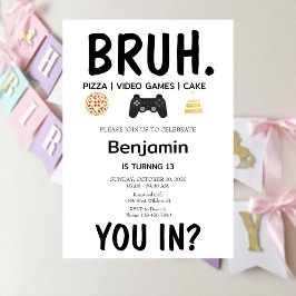 VIDEO GAMES Bruh Birthday Einladung