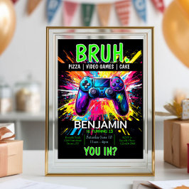 VIDEO GAMES Bruh Birthday Einladung