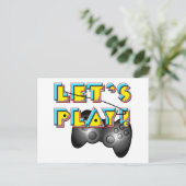 Video Games Day - Let's Play! Postkarte (Stehend Vorderseite)