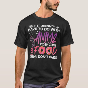 Video Games Food Gamer Gaming Feinschmecker Zitat T-Shirt