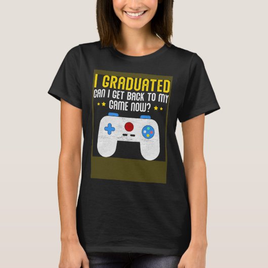 Video Games Graduation Gamer T-Shirt (Vorderseite)
