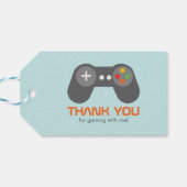 Video Games Kindergeburtstag Party Geschenkanhänger (Rückseite Horizontal)