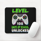 Video Games Level 100 Days of School Unlocks Mousepad (Mit Mouse)