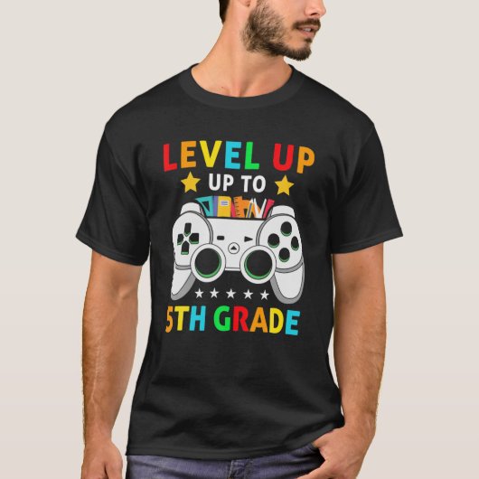 Video Games Level Up To 5Th Grade Team Fifth Grade T-Shirt (Vorderseite)
