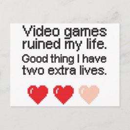 Video Games Ruined My Life.  Feiertagspostkarte