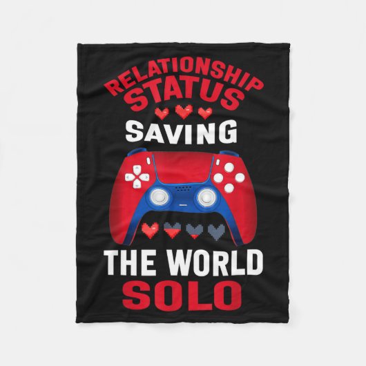 Video Games Valentines Day Gamer Gaming Fleecedecke (Vorderseite)