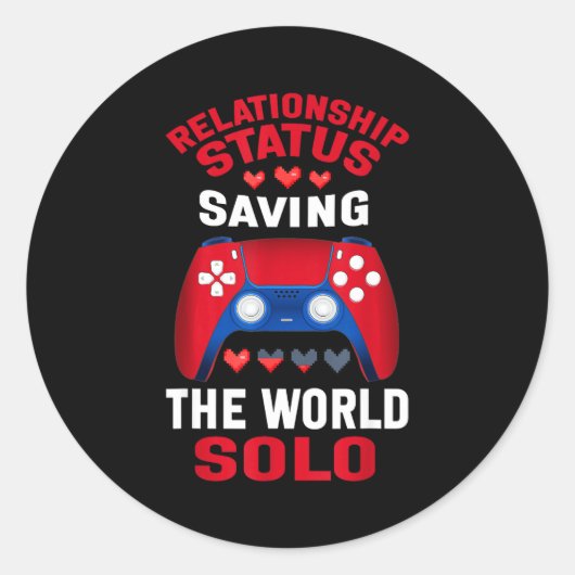 Video Games Valentines Day Gamer Gaming  Runder Aufkleber (Vorderseite)