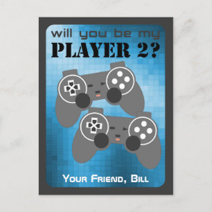 Video Games Valentinstag Card Kids (Klassenzimmer) Feiertagspostkarte