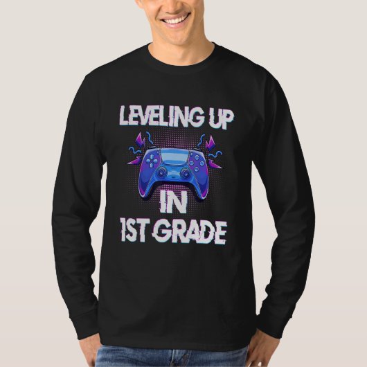 Video Gaming  for students Leveling up in First Gr T-Shirt (Vorderseite)