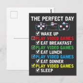 Video Gaming Kids Funny Gamer Postkarte (Vorne/Hinten)