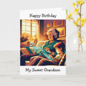 Video-Gaming Thema Geburtstag für einen Enkel Karte (Gelbe Blume)