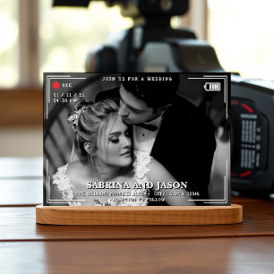 Video-Kamera-Foto-Hochzeit Einladung