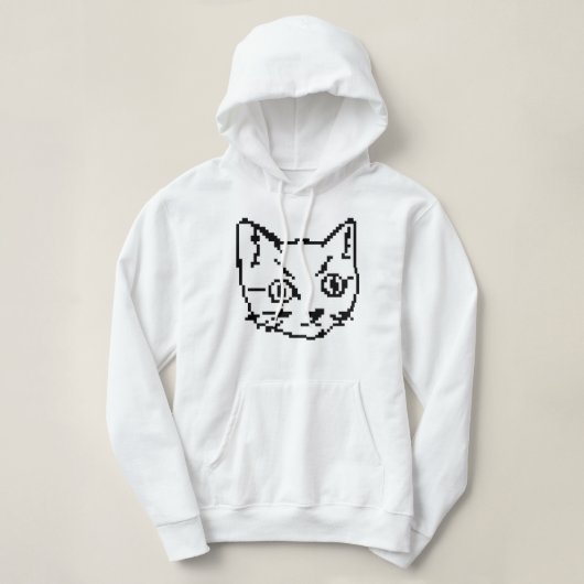 VIDEO KITTY CAT PIXEL ART HOODED SWEATSHIRT (Design vorne)