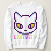 VIDEO KITTY CAT PIXEL ART SWEATSHIRT (Design vorne)