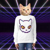 VIDEO KITTY CAT PIXEL ART SWEATSHIRT