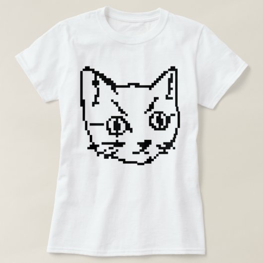 VIDEO KITTY CAT PIXEL ART T - SHIRT (Design vorne)