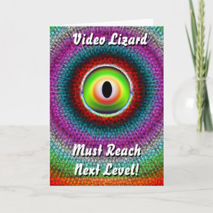 Video Lizard Birthday Karte