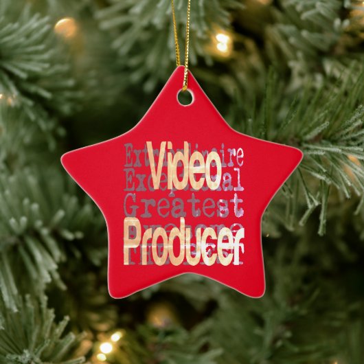 Video Producer Extraordinaire Keramik Ornament (Baum)