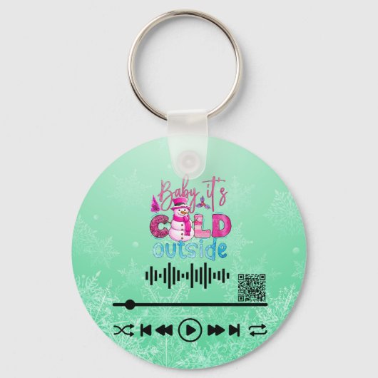 Video scannen, draußen kalt schlüsselanhänger (Vorderseite)