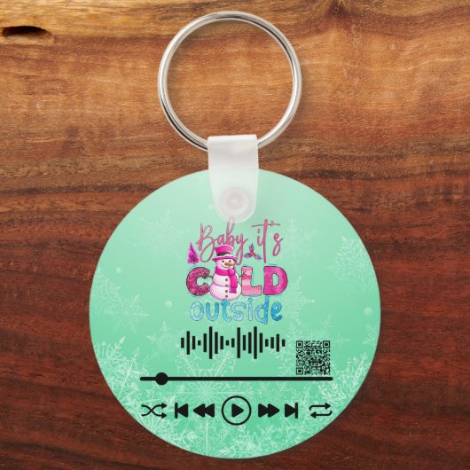 Video scannen, draußen kalt schlüsselanhänger (Rückseite)