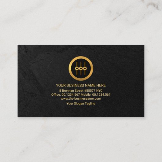 Video Sound Display Black Grunge Sound Engineer Visitenkarte (Rückseite)