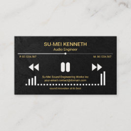 Video Sound Display Black Grunge Sound Engineer Visitenkarte