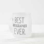 Video Specialist Fotogeschenk für Videographen Mattglastasse (Vorderseite Links)