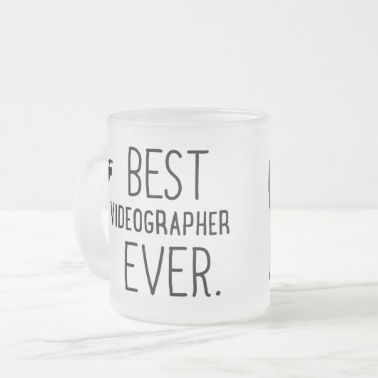 Video Specialist Fotogeschenk für Videographen Mattglastasse (Vorderseite Links)