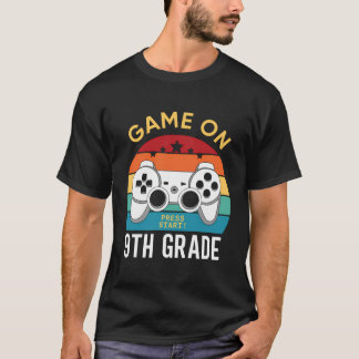 Video-Spiel auf 9. Gamer zurück zu School Boys Kin T-Shirt