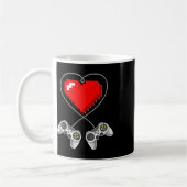 Video-Spiel-Controller-Herz-Gamer-Geschenkboten Kaffeetasse (Links)