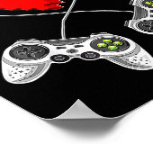 Video-Spiel-Controller-Herz-Gamer-Geschenkboten Poster (Ecke)
