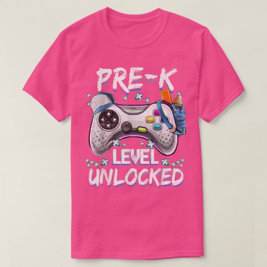 Video-Spiel "Pre K Level Unlocks" T-Shirt (Design vorne)