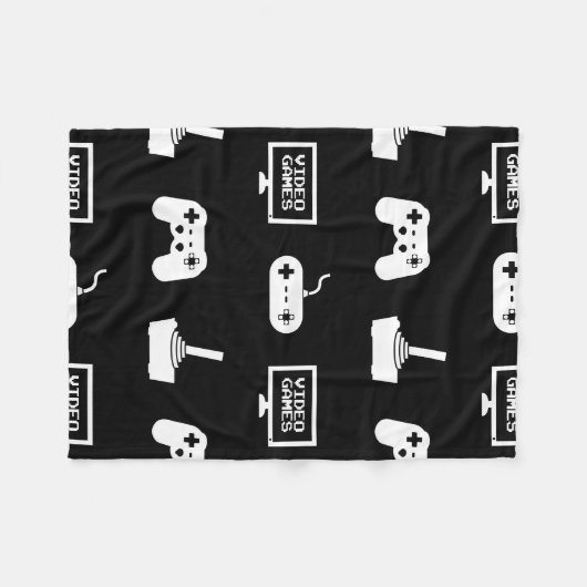 Video-Spiel-themenorientierter Fleecedecke (Vorderseite (Horizontal))
