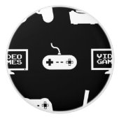 Video-Spiel-themenorientierter Keramikknauf (Vorderseite)