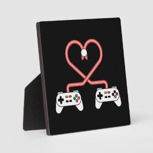 Video-Spieler Valentinstag mit Controllern Herz Fotoplatte