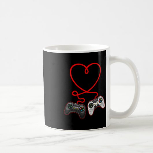 Video-Spieler Valentinstag mit Controllern Herz  Kaffeetasse (Rechts)