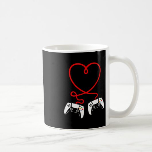 Video-Spieler Valentinstag mit Controllern Herz Kaffeetasse (Rechts)
