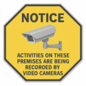 Video Surveillance Notice Sign Aufkleber (Vorderseite)