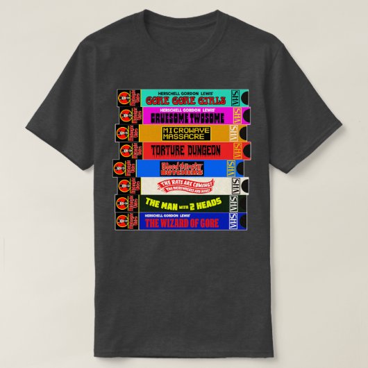Video VHS-Horror-Stack für Mitternacht T-Shirt (Design vorne)
