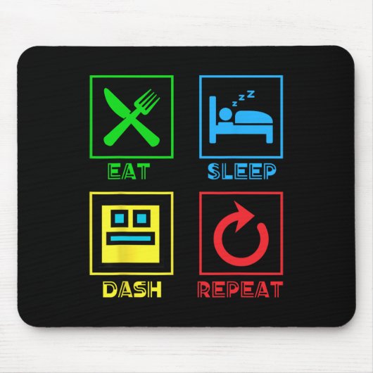 Video-Videowiedergabe für Videospiele Geometrie de Mousepad (Vorne)