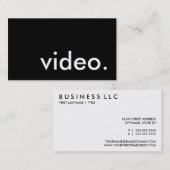 video. visitenkarte (Vorne/Hinten)
