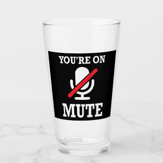 Videoanruf, Arbeit von Zuhause, Sie sind auf stumm Glas (Vorderseite)