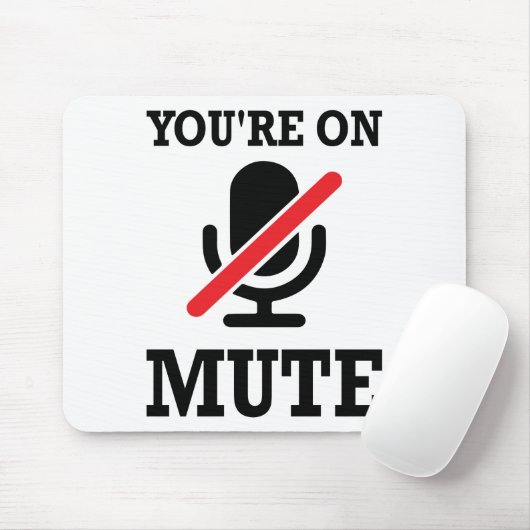 Videoanruf, Arbeit von Zuhause, Sie sind auf stumm Mousepad (Mit Mouse)